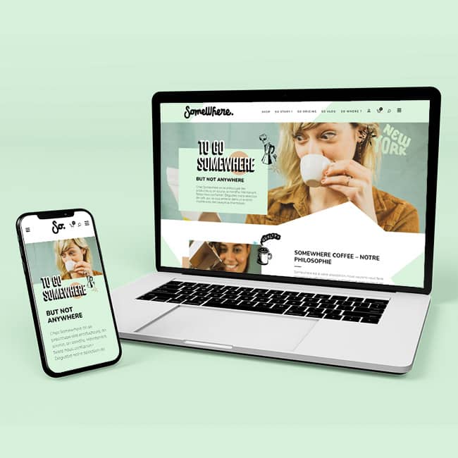 Création e-shop Somewhere coffee