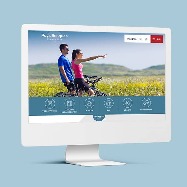 Maquette site web Communauté Pays Basque